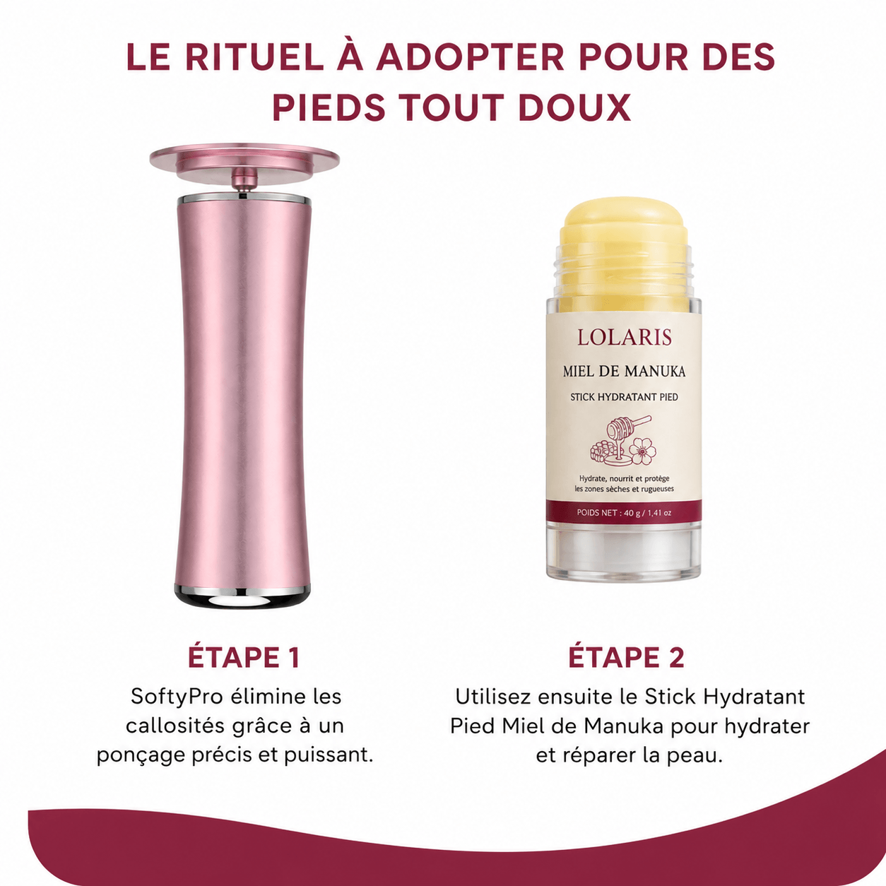 Softy Baume - Stick hydratation intense au miel pour pied